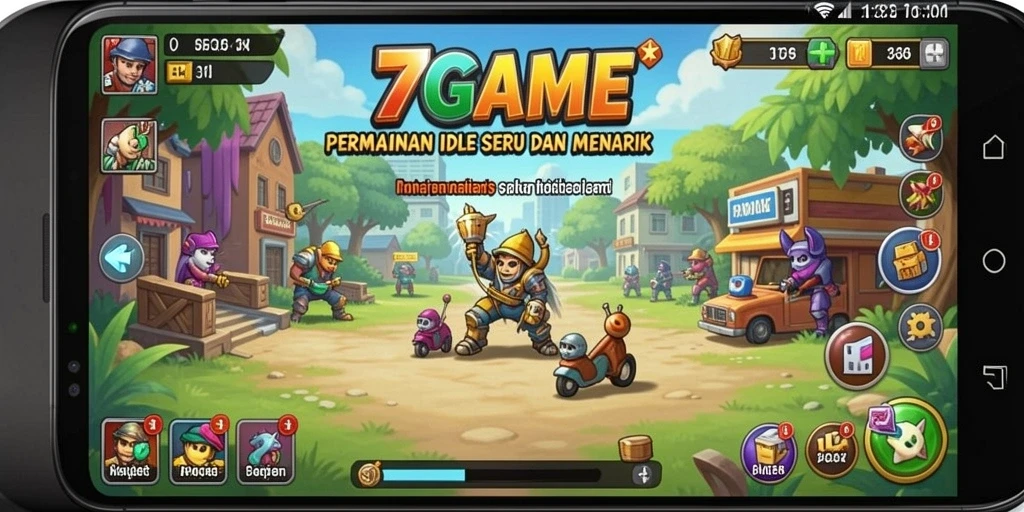 Tampilan utama gameplay 7GAME yang seru dan menghibur.