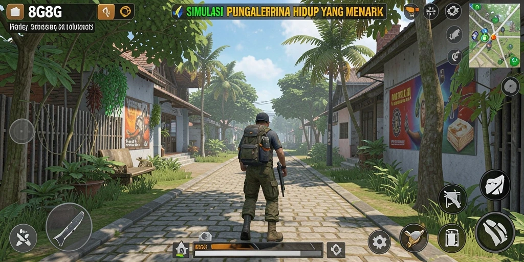 Screenshot dari gameplay <strong>8G8G</strong> yang menampilkan momen interaksi sosial yang seru.