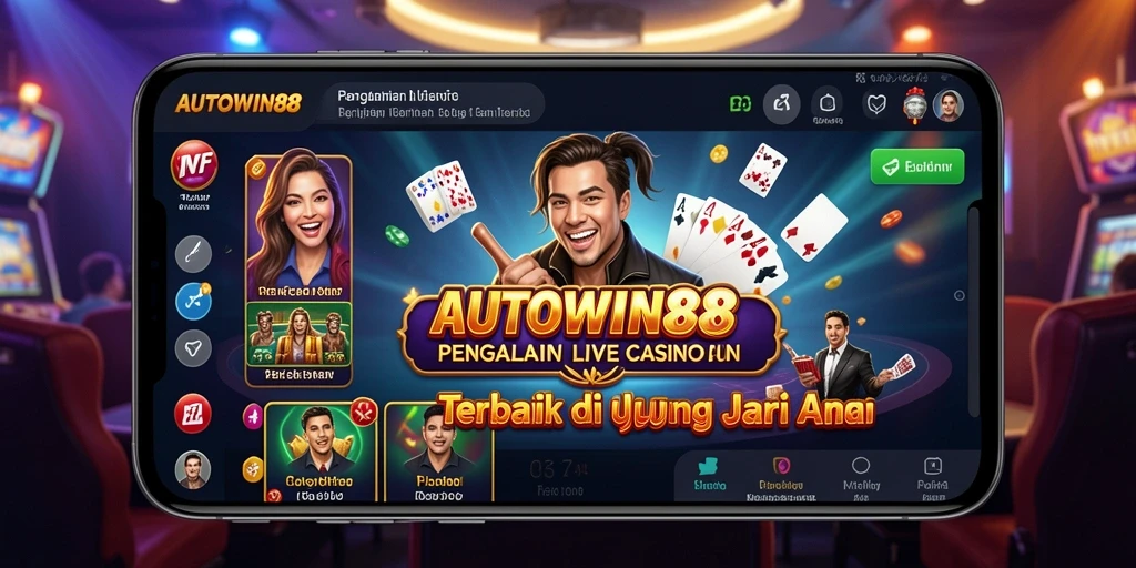 Tampilan gameplay Live Casino yang mendebarkan di AUTOWIN88.