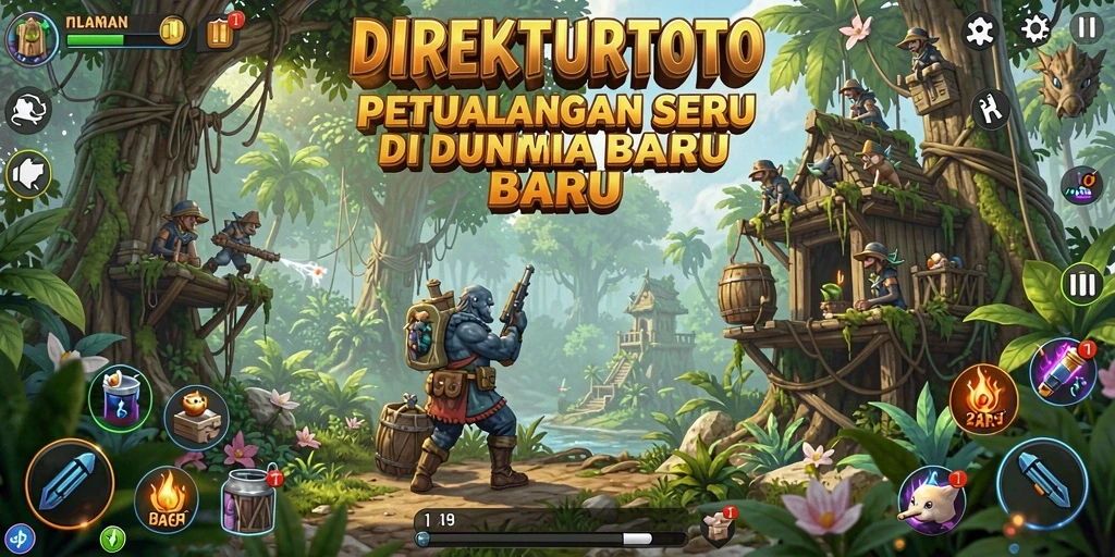 Screenshot menunjukkan gameplay menegangkan petualangan di DIREKTURTOTO.