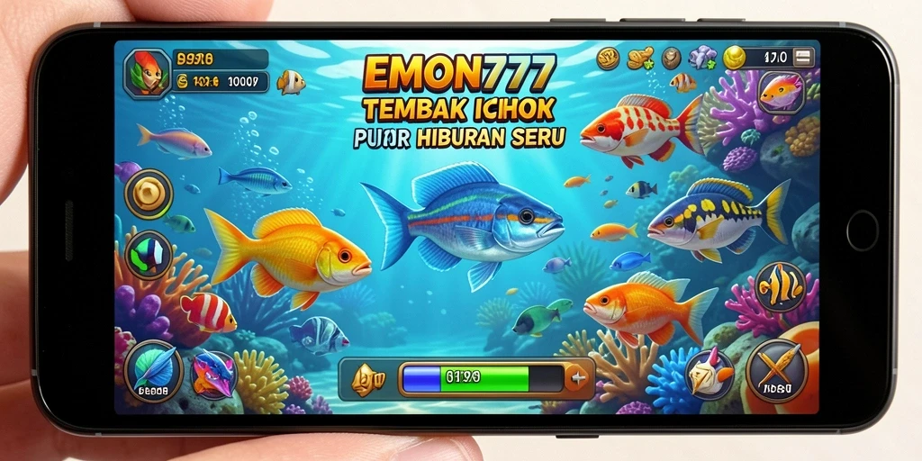 Tampilan gameplay seru EMON777 dalam aksi Tembak Ikan.