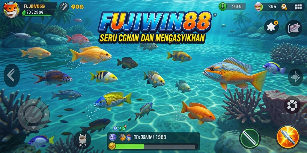 Screenshot menunjukkan momen mendebarkan dalam permainan Tembak Ikan.