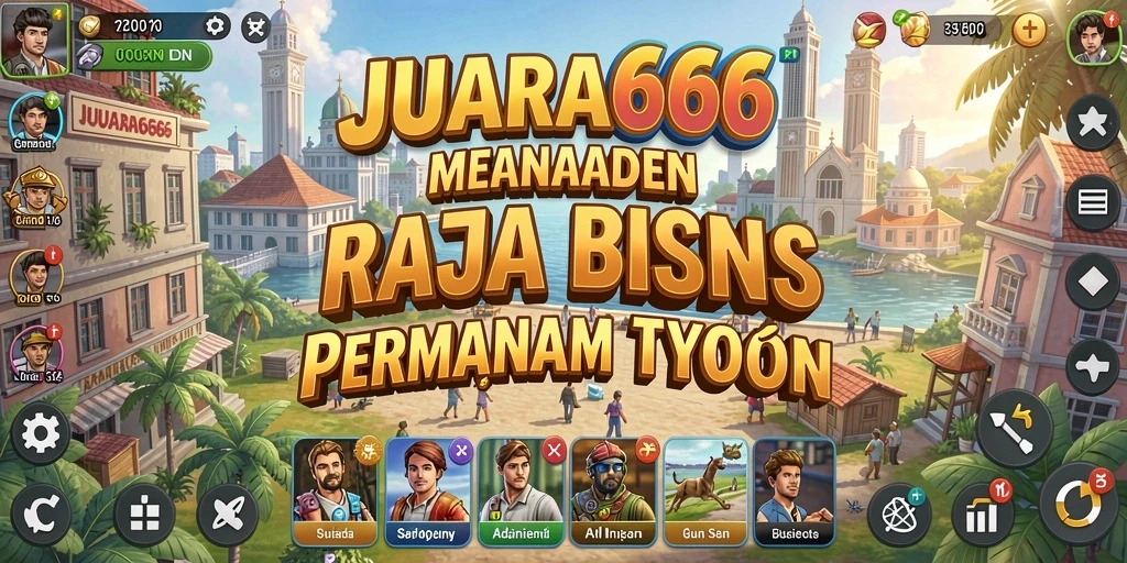 Screenshot utama JUARA666 menampilkan dinamika gameplay Tycoon.