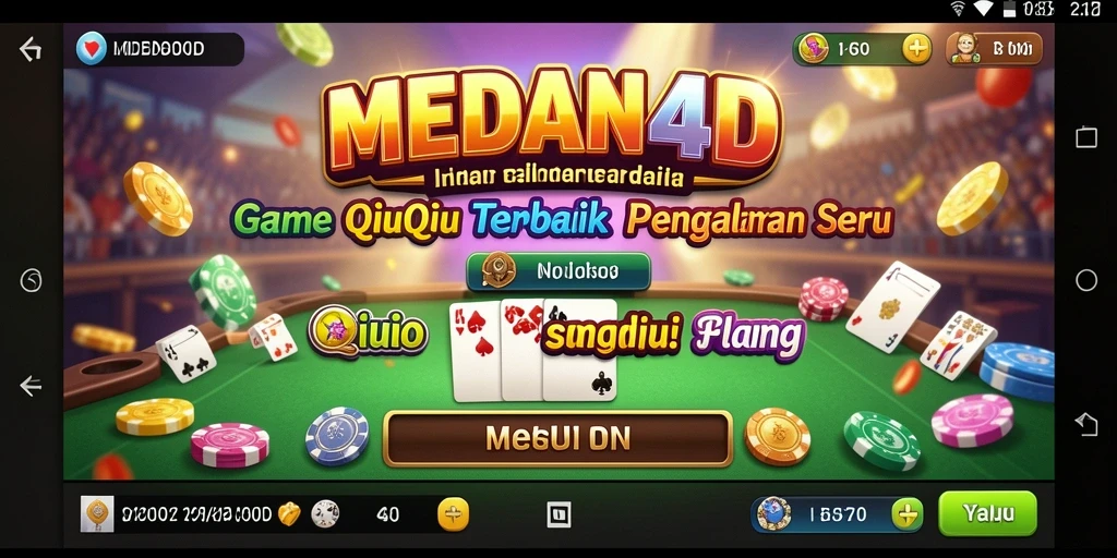 Screenshot gameplay MEDAN4D dengan aksi QiuQiu yang mendebarkan.