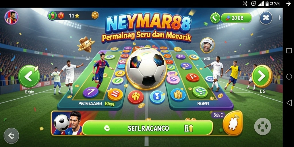Tampilan menarik Gameplay NEYMAR88 Bingo yang seru.