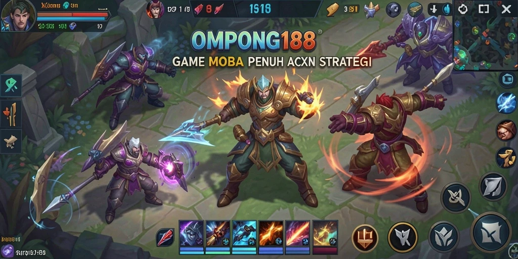 Gameplay intens OMPONG188 yang menampilkan aksi seru dan karakter unik.