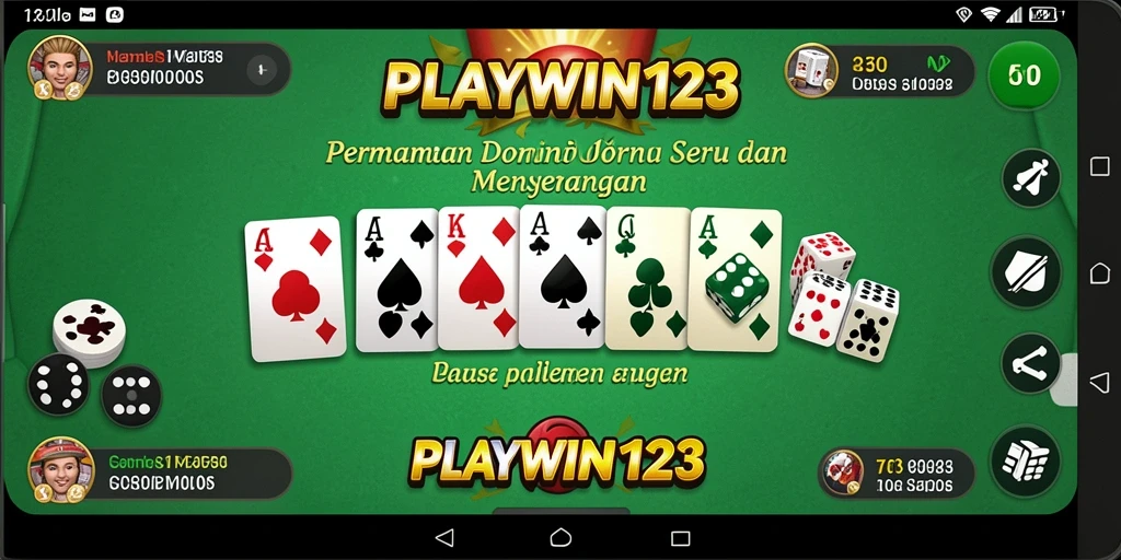 Gameplay PLAYWIN123 menunjukkan keseruan permainan Domino yang interaktif.