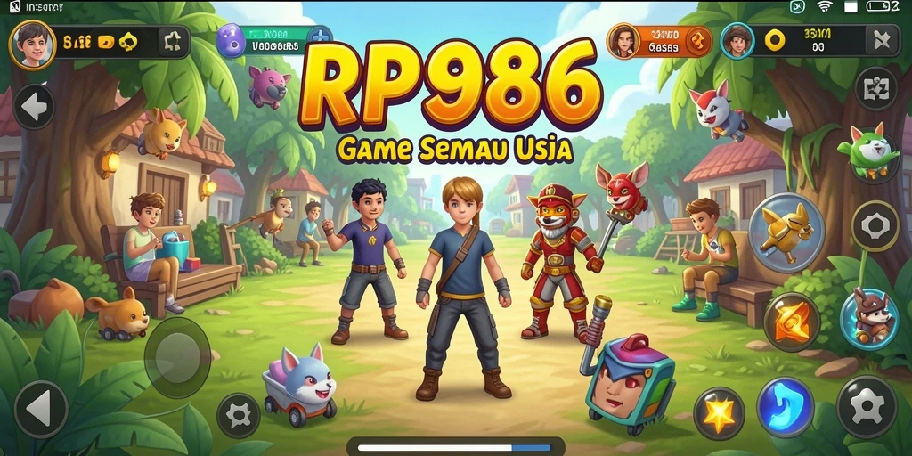 Tampilan gameplay seru RP886 dengan berbagai level menarik.