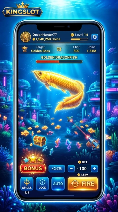 Tampilan antarmuka aplikasi kingslot yang ramah pengguna.